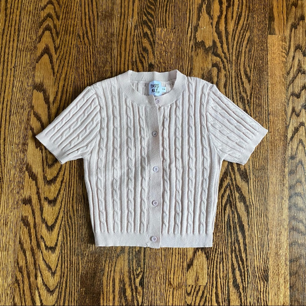 Pink cropped tee
